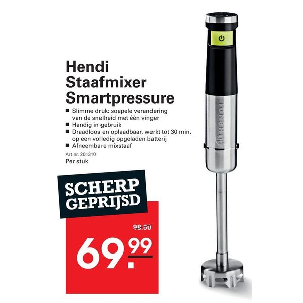 Hendi Staafmixer Smartpressure