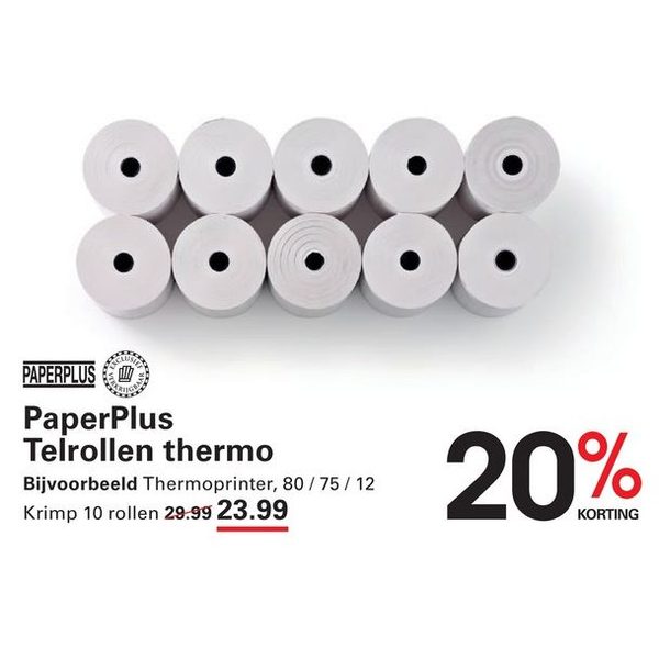 PaperPlus Telrollen thermo