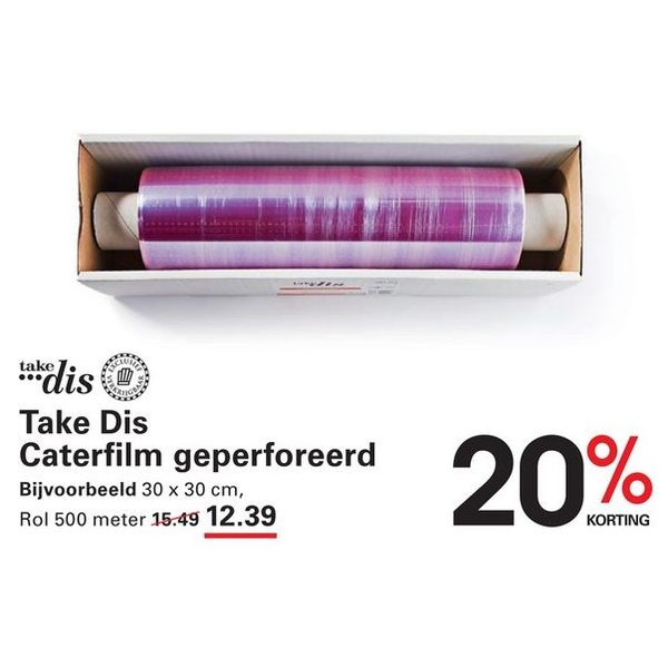 Take Dis Caterfilm geperforeerd