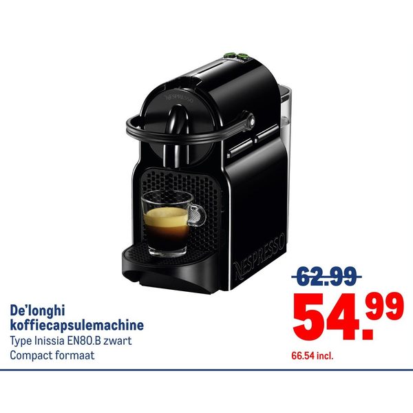 De'longhi koffiecapsulemachine Inissia EN80.B