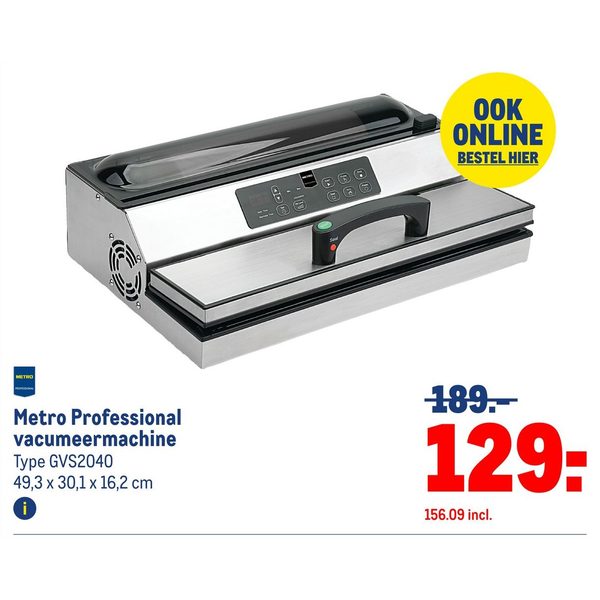 Metro Professional vacumeermachine