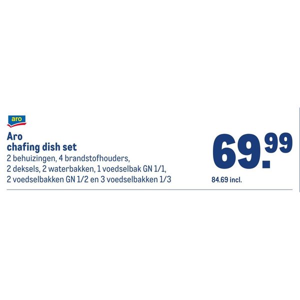 Aro chafing dish set