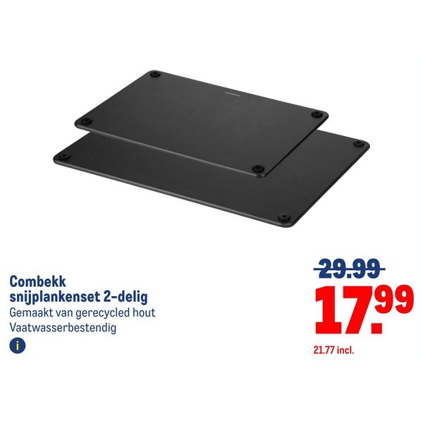 Combekk snijplankenset 2-delig