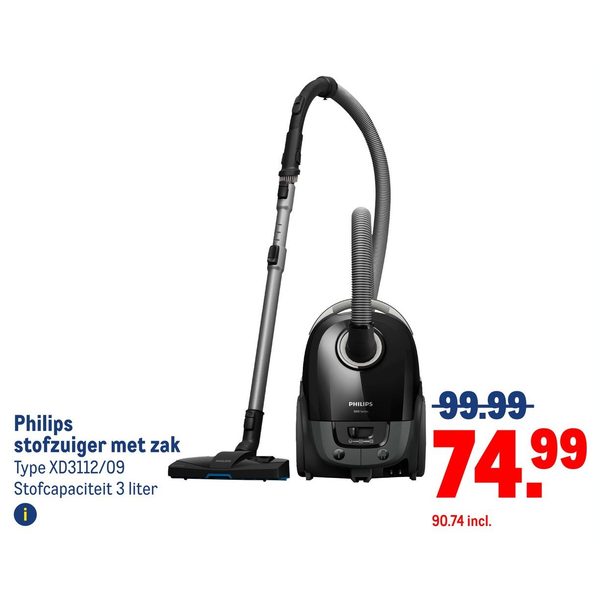 Philips stofzuiger met zak