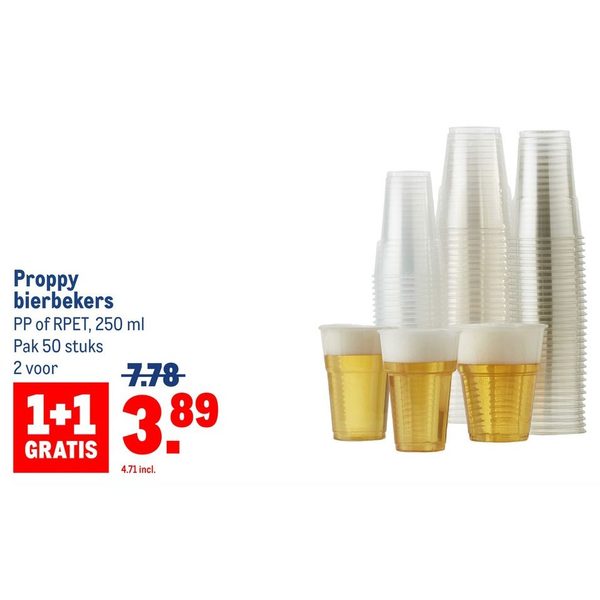 Proppy bierbekers