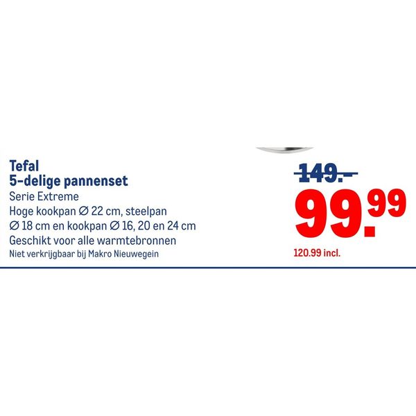 5-delige pannenset Extreme