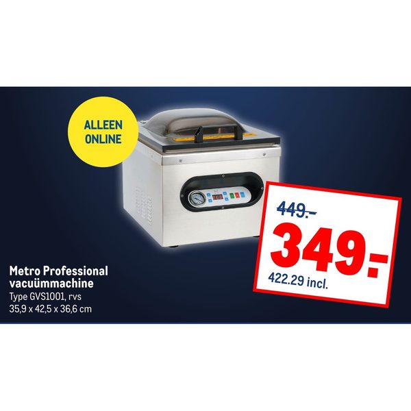 Metro Professional vacüummachine Type GVS1001