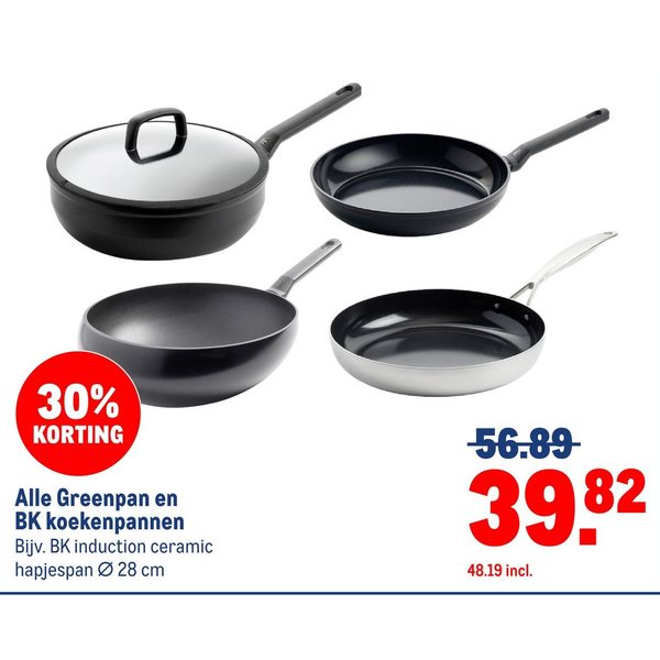 Alle Greenpan en BK koekenpannen