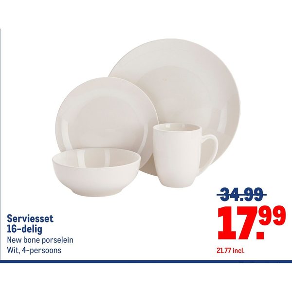 Serviesset 16-delig