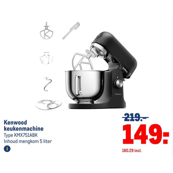 Kenwood keukenmachine KMX751ABK