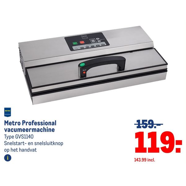 Metro Professional vacumeermachine GVS1140