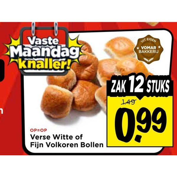 Verse Witte of Fijn Volkoren Bollen