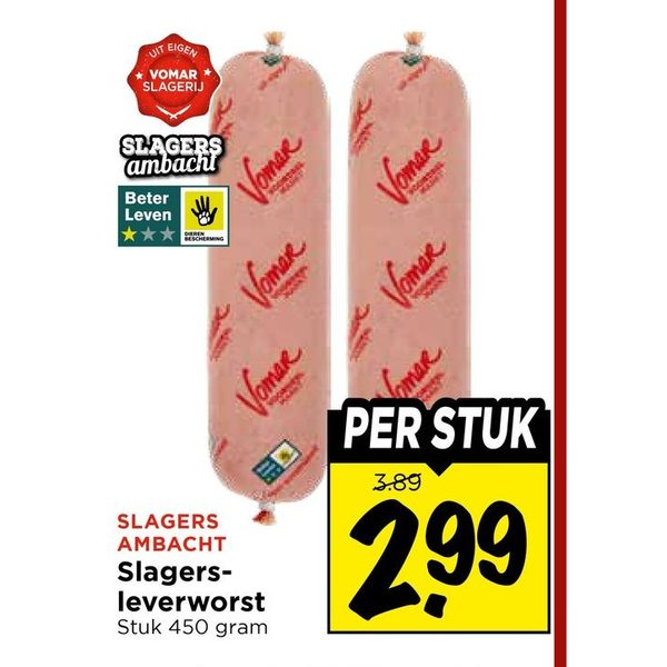 Slagers Ambacht Slagersleverworst
