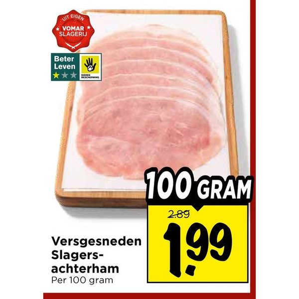 Versgesneden Slagersachterham
