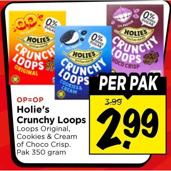 Crunchy Loops (Original, Cookies & Cream of Choco Crisp)