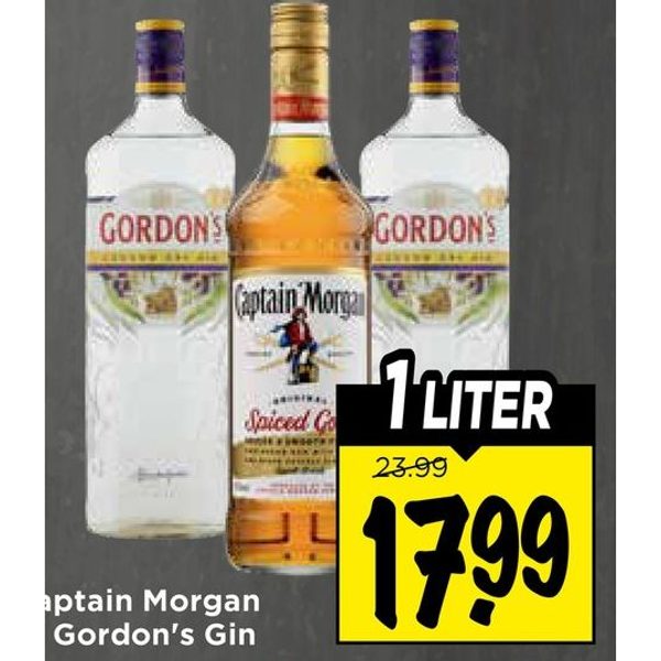 Captain Morgan en Gordon's Gin