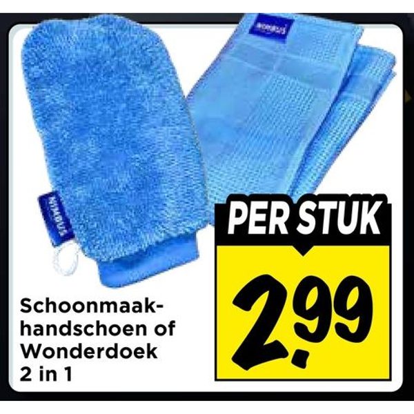 Schoonmaakhandschoen of Wonderdoek 2 in 1