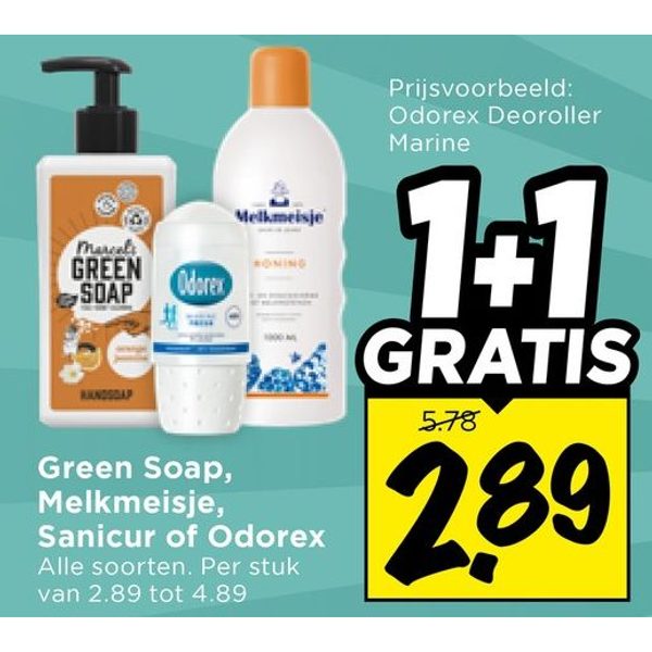 Green Soap, Melkmeisje, Sanicur of Odorex