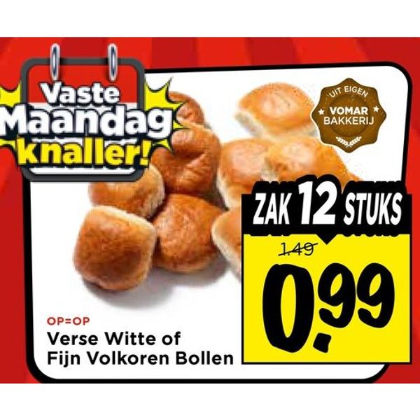 Verse Witte of Fijn Volkoren Bollen
