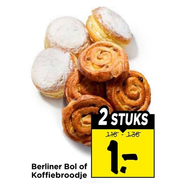 Berliner Bol of Koffiebroodje