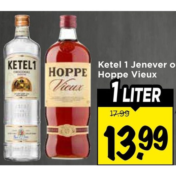 Ketel 1 Jenever of Hoppe Vieux