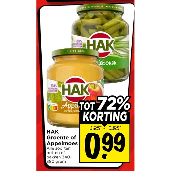 HAK Groente of Appelmoes
