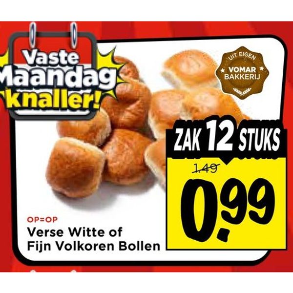 Verse Witte of Fijn Volkoren Bollen