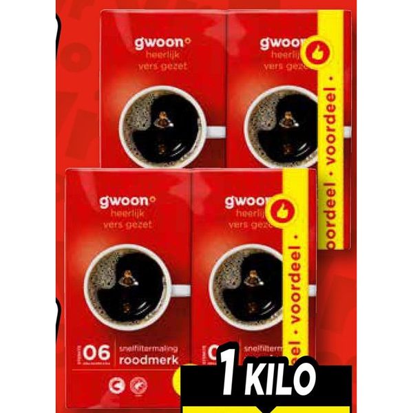 G'woon Roodmerk Snelfilterkoffie