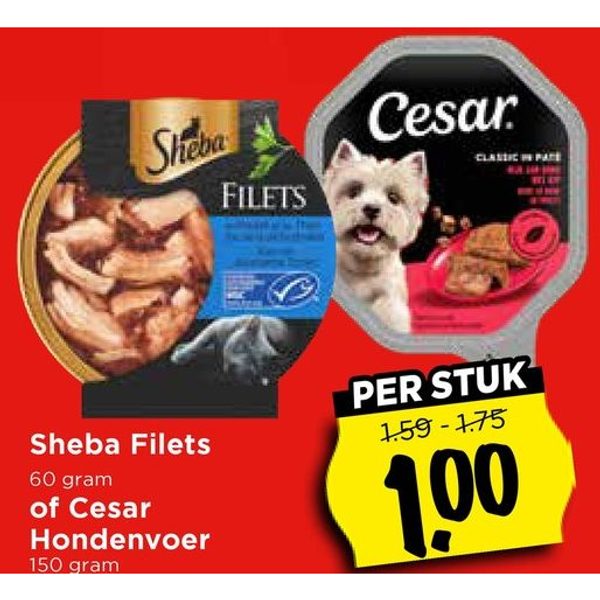 Hondenvoer (Sheba Filets of Cesar)