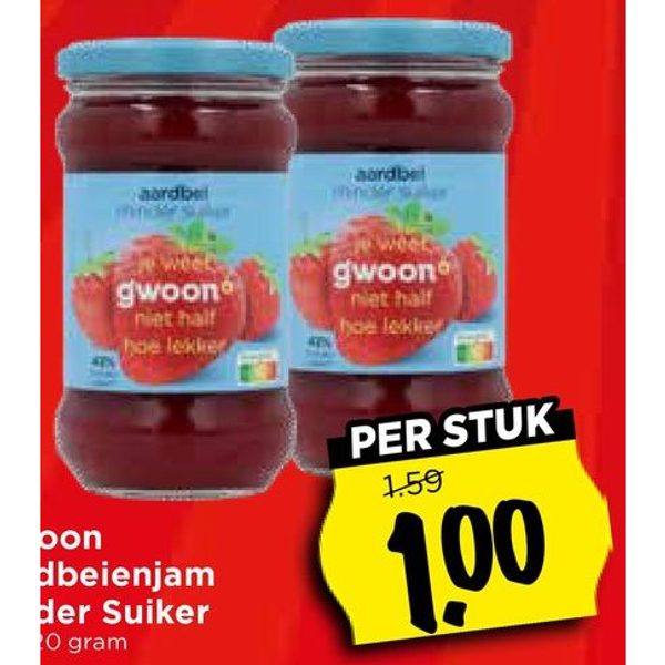 Aardbeienjam Minder Suiker
