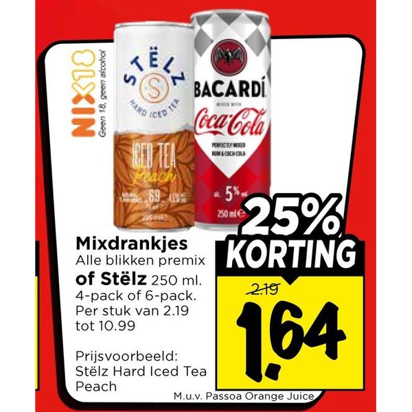Mixdrankjes van Stëlz of Bacardi