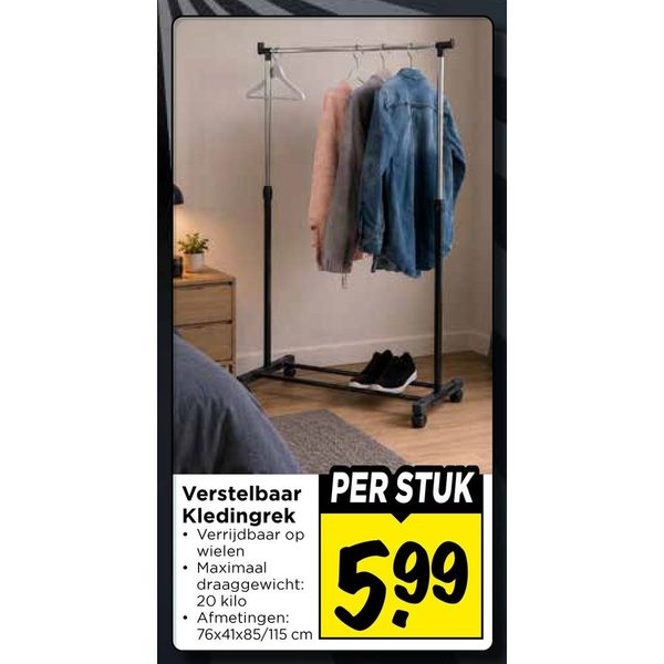 Verstelbaar Kledingrek