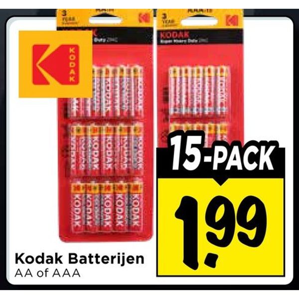 Batterijen AA of AAA