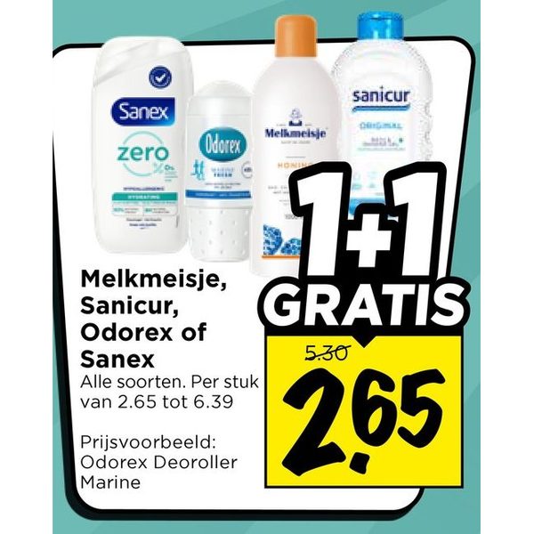 Melkmeisje, Sanicur, Odorex of Sanex