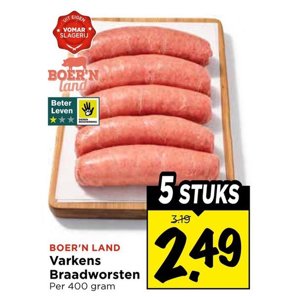 Boer'n Land Varkens Braadworsten