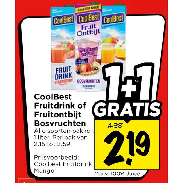 Fruitdrink of Fruitontbijt