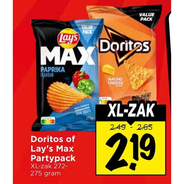 Doritos of Lay's Max Partypack