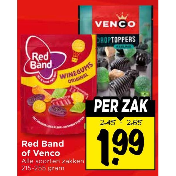 Red Band of Venco drop of winegums
