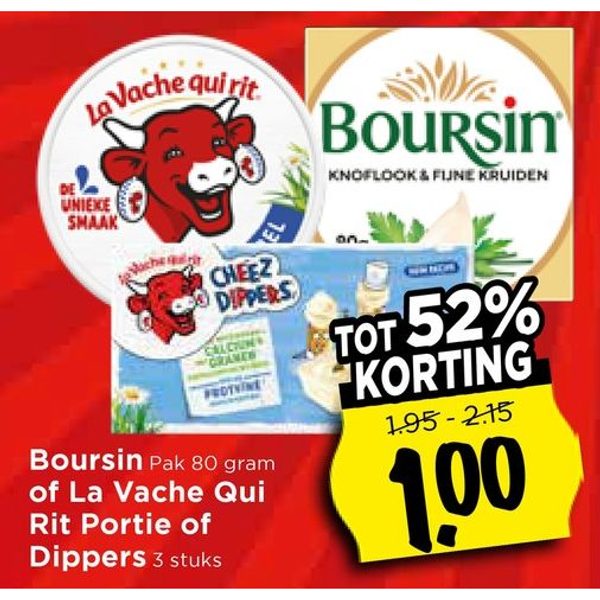 Boursin of La Vache Qui Rit Portie of Dippers