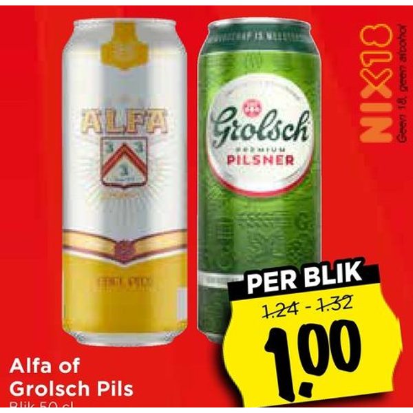 Alfa of Grolsch Pils