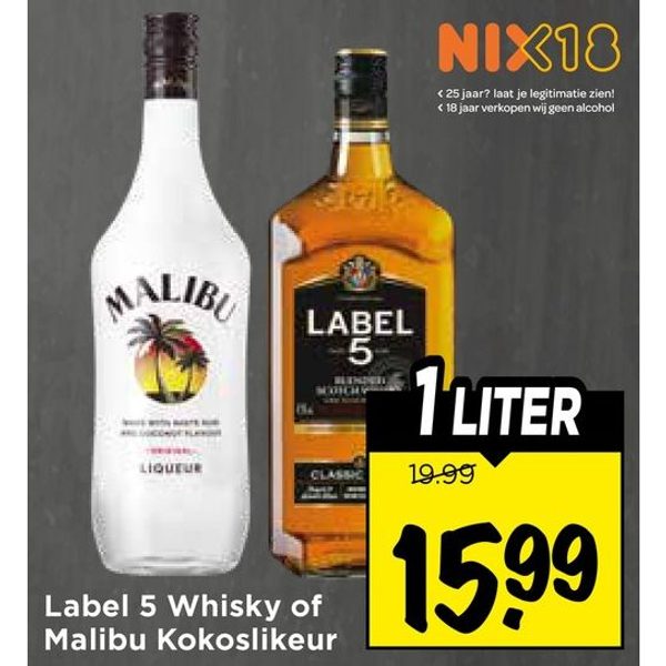 Label 5 Whisky / Malibu Kokoslikeur