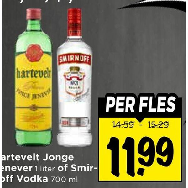 Hartevelt Jonge Jenever / Smirnoff Vodka