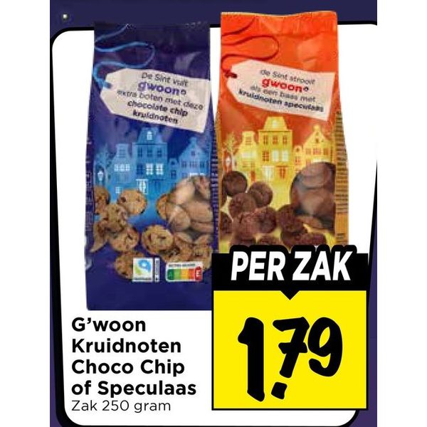 G'woon Kruidnoten Choco Chip of Speculaas