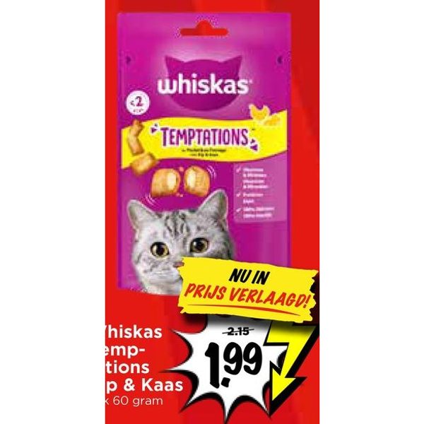 Whiskas Temptations Kip & Kaas