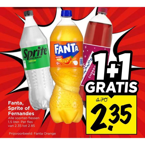 Fanta, Sprite of Fernandes frisdrank