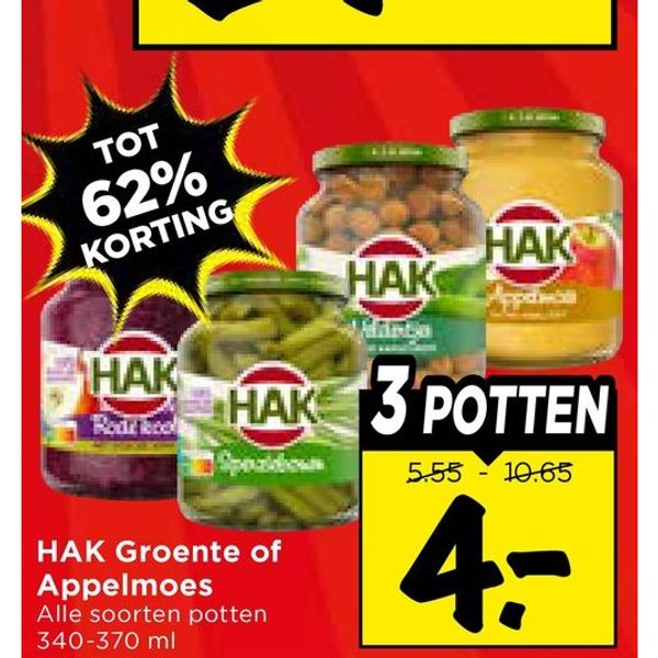 HAK Groente of Appelmoes