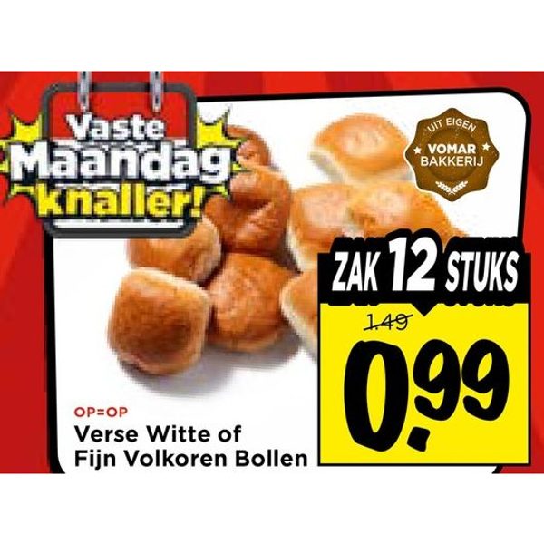 Verse Witte of Fijn Volkoren Bollen