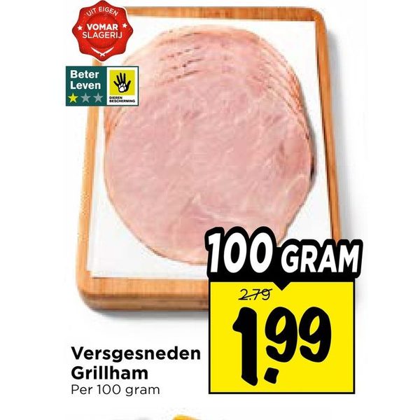Versgesneden Grillham