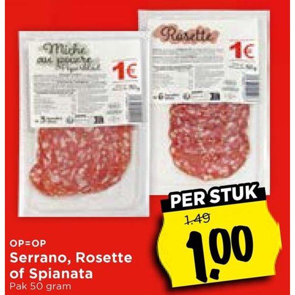 Serrano, Rosette of Spianata