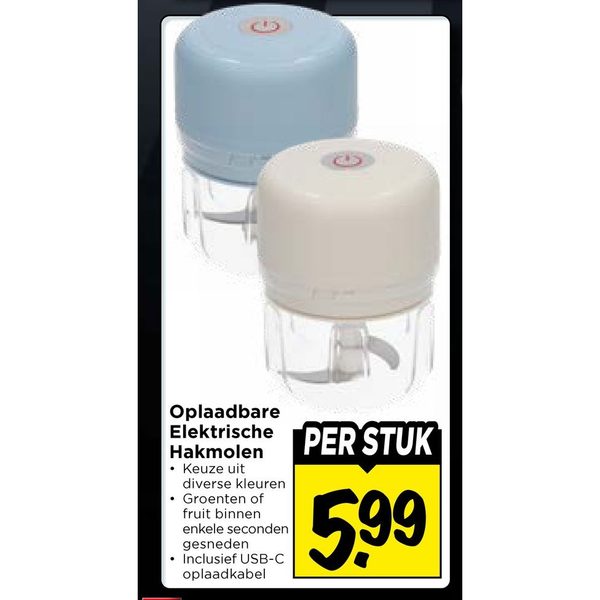 Oplaadbare Elektrische Hakmolen